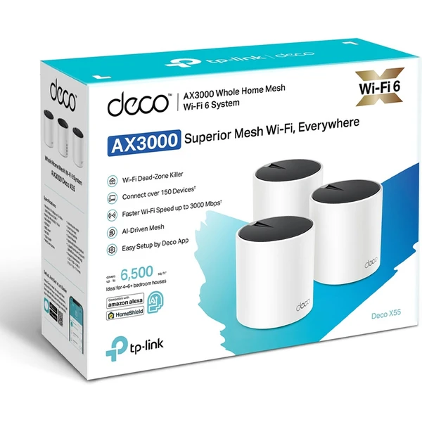 TP-Link Deco X55 mesh systém 3ks bílý - Mesh systémy - Obrázek S5X3000P01
