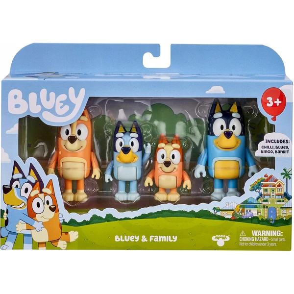 Sada figurek Moose Toys Bluey - Rodinka 4-Pack  - Figurky - Obrázek S6LE000L01