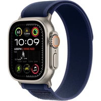 Apple Watch 49/46/45/44mm modrý trailový tah s přírodním titanem S/M - Řemínky