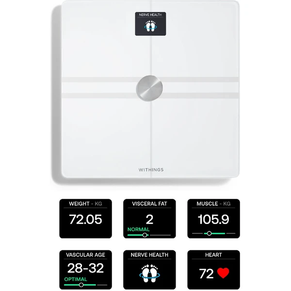 Withings Body Comp Complete Body Analysis chytrá Wi-Fi váha bílá - Chytré váhy - Obrázek S764G00101