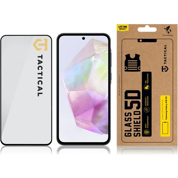 Tactical Glass Shield 5D sklo Samsung Galaxy A35 5G černé - Ochranné folie a skla - Obrázek S783000K01