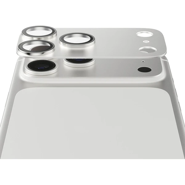 PanzerGlass® FENDER hliníková ochrana fotoaparátu Apple iPhone 17 Pro stříbrná - Ochranné folie a skla - Obrázek S8XL000K01