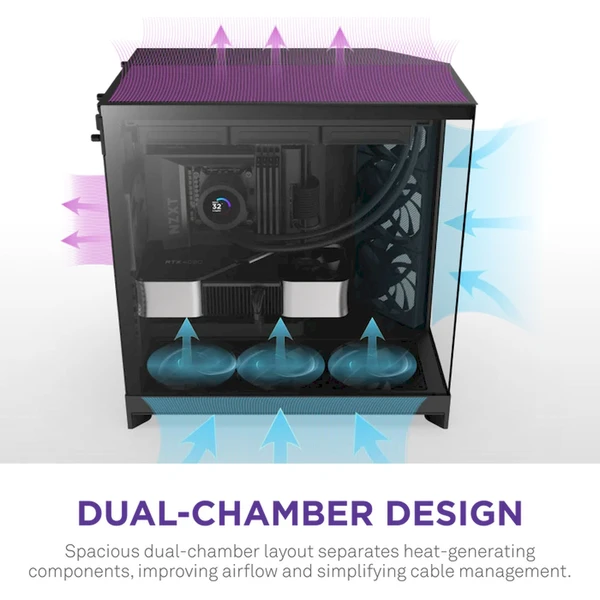 NZXT H9 Flow černá - Počítačové skříně - Obrázek S97K000K01