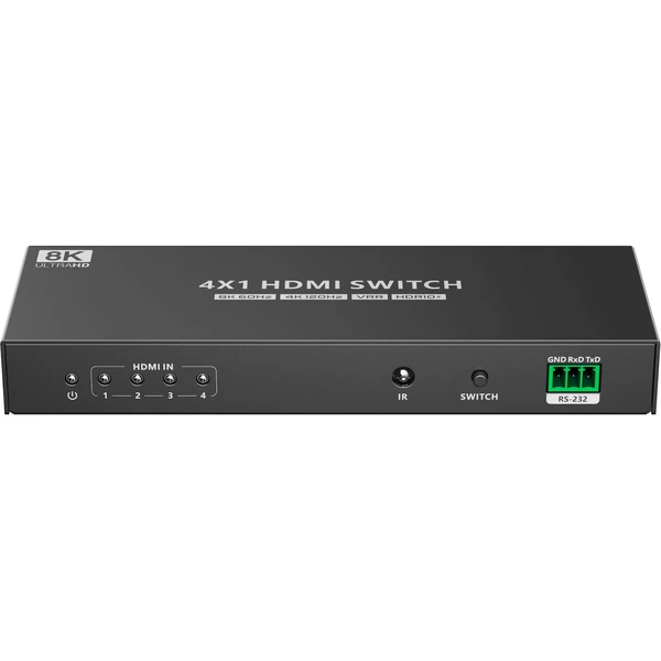 PremiumCord HDMI switch 4:1 s podporou rozlišení 8K@60Hz,4K@120Hz, 1080P, HDR, s ovládáním tlačítkem - Ostatní - Obrázek S9UF000K01