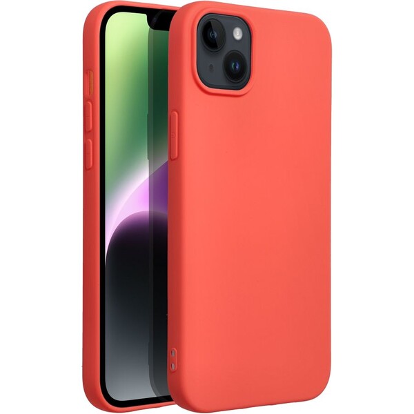 Smarty Silikonový kryt iPhone 14 Plus broskvový