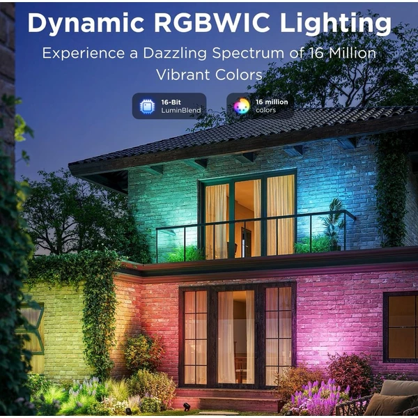 Govee RGBWW Smart zahradní reflektory 750lm 2ks Matter - Chytrá osvětlení - Obrázek SBQK000K01