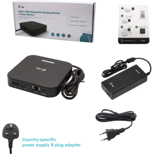 i-tec USB-C HDMI DP Docking Station with Power Delivery 100 W - Dokovací stanice - Obrázek SBUW600301