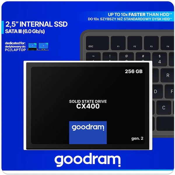 GOODRAM CX400 Gen.2 2,5" 256GB - SSD disky - Obrázek SBYJ100501