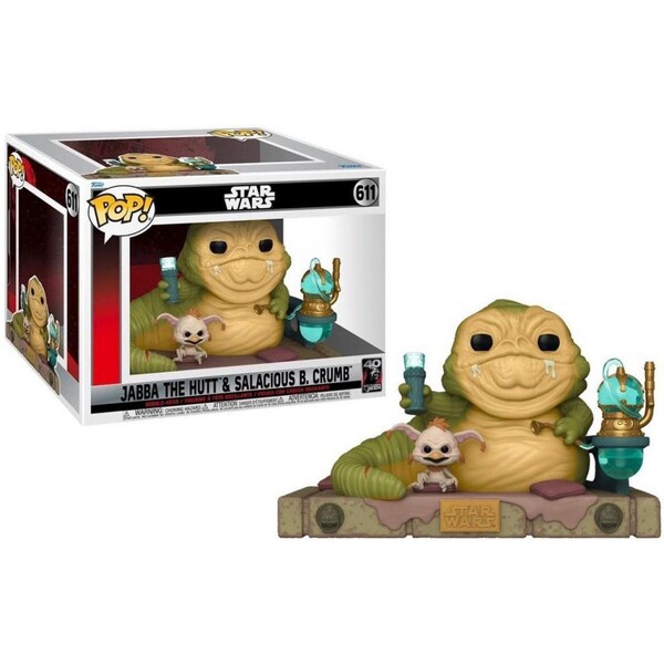 Funko Pop! 611 Star Wars Return of the Jedi 40th Anniversary Jabba the Hutt & Salacious B. Crumb