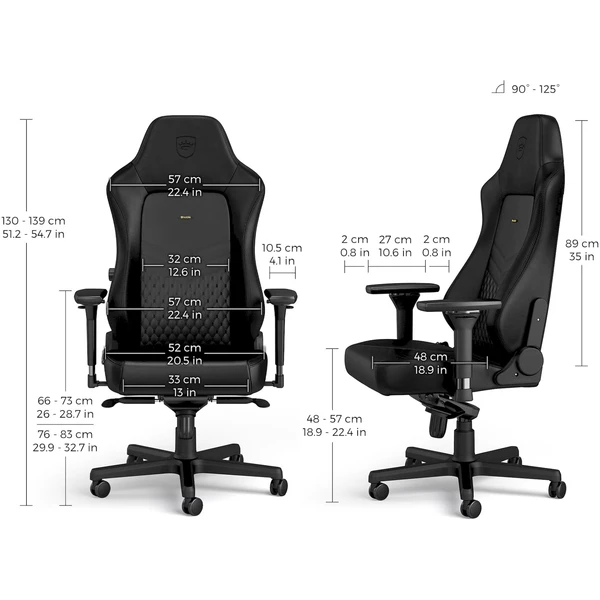 noblechairs HERO Real Leather herní židle černá - Židle - Obrázek SDUA000J01