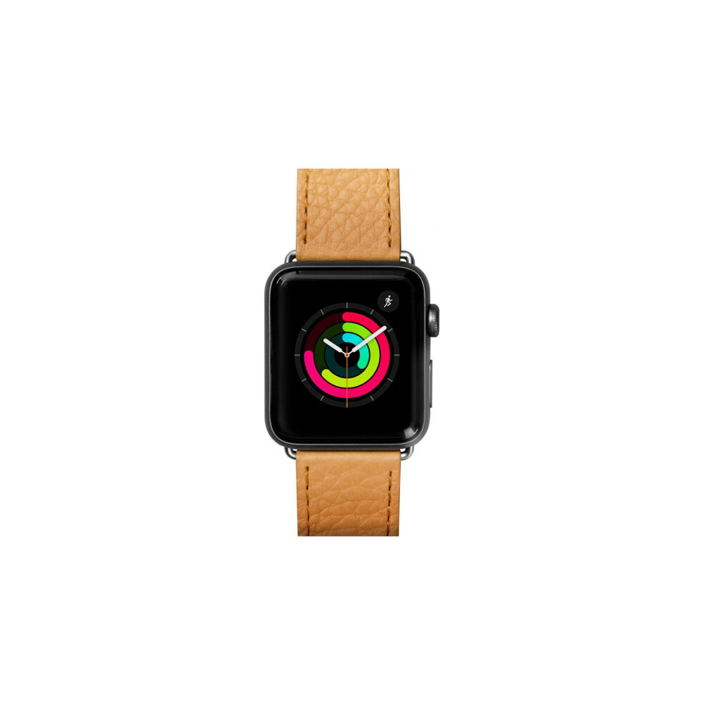 LAUT Milano kožený řemínek na Apple Watch 38/40 mm okrový