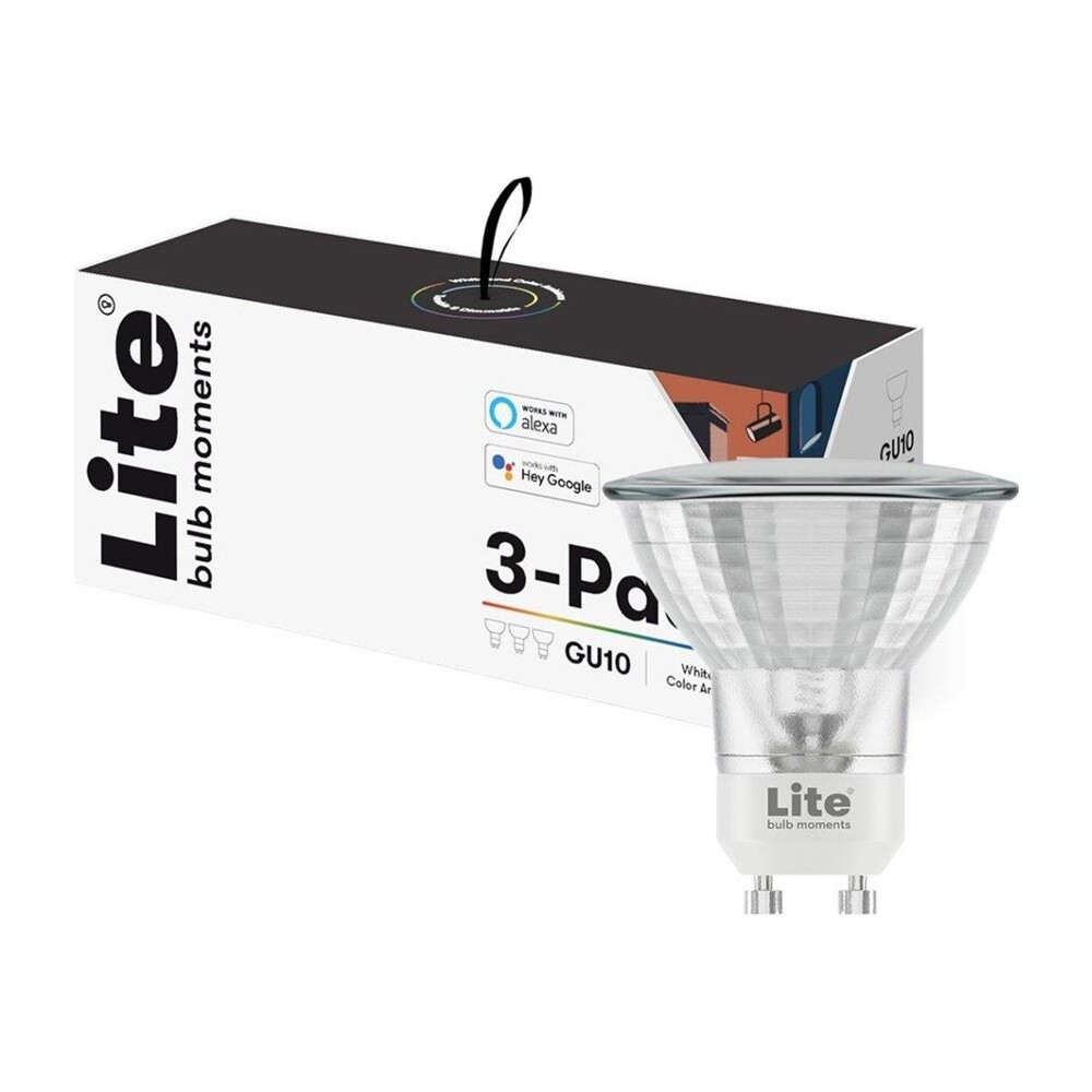 Lite bulb Moments White and Color Ambience GU10 (Google Home, Amazon Alexa), 3 ks