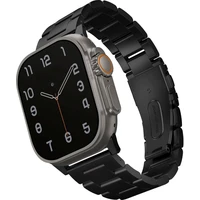 UNIQ Osta článkový ocelový řemínek Apple Watch 49/46/45/44/42mm černý - Řemínky