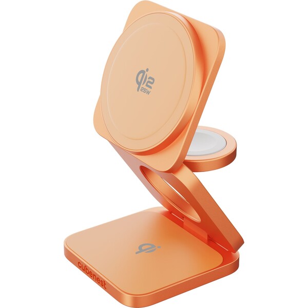 Cubenest SQ312 Ultra Qi2.2 (MagSafe) 3v1 nabíječka (35W) oranžová (Limited Edition) - Nabíječky - Obrázek SH9L000K01