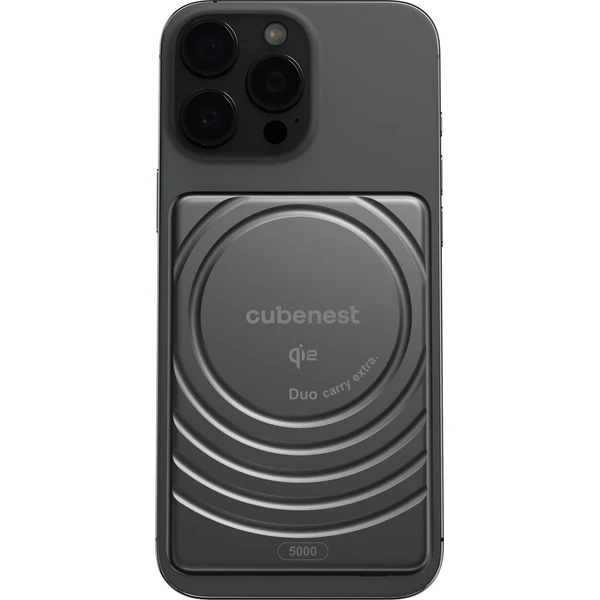 CubeNest SQ1B3D SlimDual Qi2/MagSafe powerbanka (5000 mAh) černá - Powerbanky - Obrázek SH9R000K01