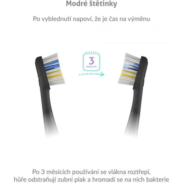 TrueLife SonicBrush K-series heads Sensitive black 2 pack - Náhradní hlavice - Obrázek SIVH100501