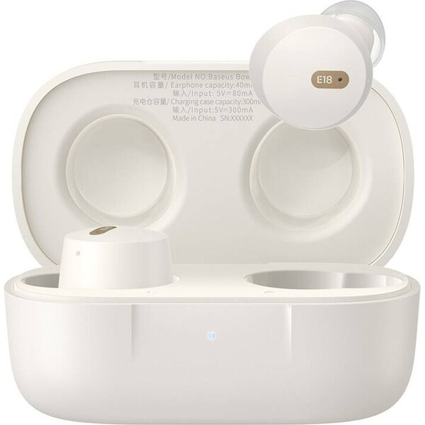 Baseus Bowie E18 bezdrátová sluchátka bílá Bílá