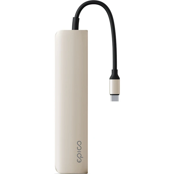 iWant by Epico 6v1 hliníkový hub 8K s USB-C hvězdně bílý - USB huby - Obrázek SKEK000K01