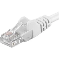 PremiumCord RJ45/RJ45 Cat6 UTP patch kabel 5m bílý - Kabely a redukce