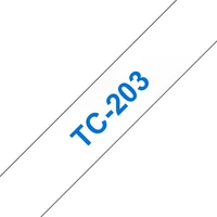 Brother TC203 páska černá na modrém 12 mm - Pásky pro štítkovače