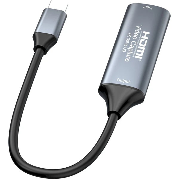 PremiumCord HDMI capture/grabber USB-C šedý - Záznamová zařízení - Obrázek SL8L000K01
