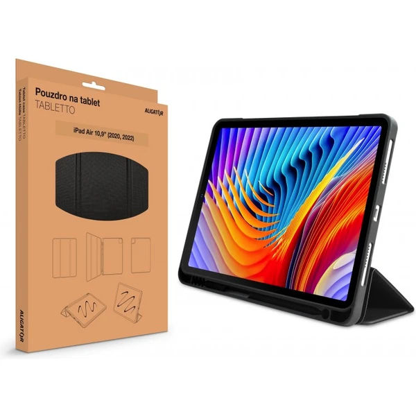 Aligator TABLETTO pouzdro pro iPad Air 10,9" (2020, 2022) černá - Pouzdra - Obrázek SLWE100501