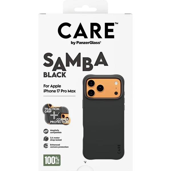 PanzerGlass® CARE Samba kryt s MagSafe Apple iPhone 17 Pro Max Black - Pouzdra - Obrázek SMDH000K01