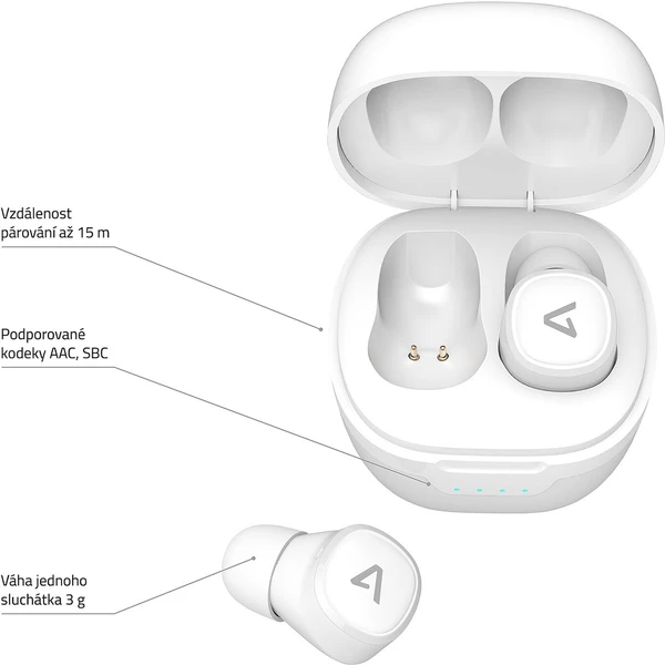 LAMAX Dots2 Wireless Charging bílá - Sluchátka - Obrázek SMSS600301