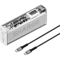 SHARGE Shargeek 140W powerbanka, 20000 mAh, LCD, stříbrná - Powerbanky