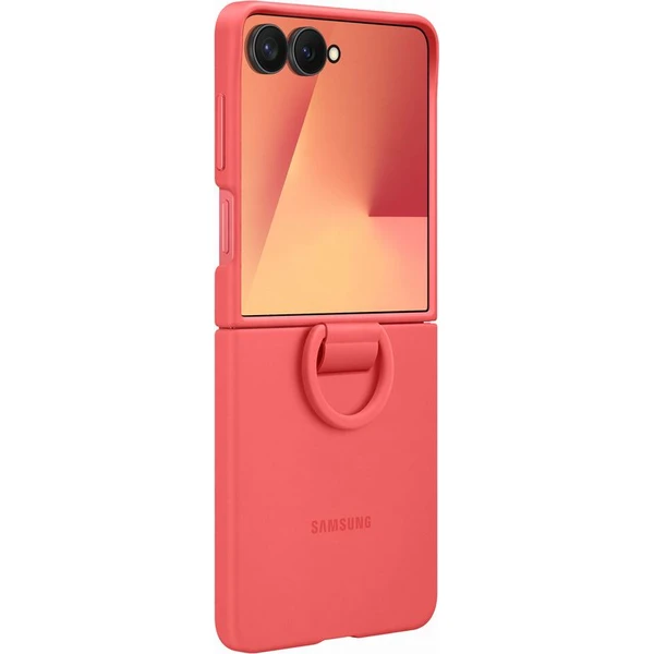 Samsung Ring Silicone Case ochranný kryt Galaxy Z Flip7 červený - Pouzdra - Obrázek SPGE000K01