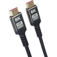PremiumCord HDMI 2.1/HDMI 2.1 opletený kabel s ethernetem 8K 1,5m černý - Kabely a redukce