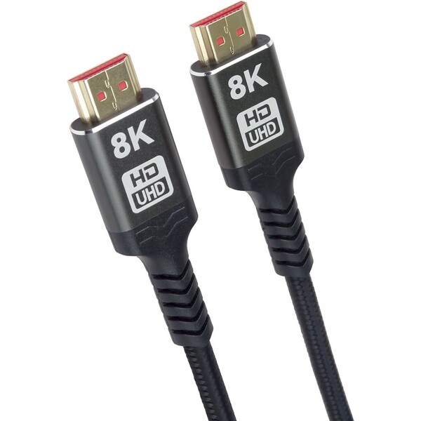 PremiumCord ULTRA HDMI 2.1 High Speed + Ethernet kabel 8K@60Hz,zlacené 1,5m kphdm21b015 Černá