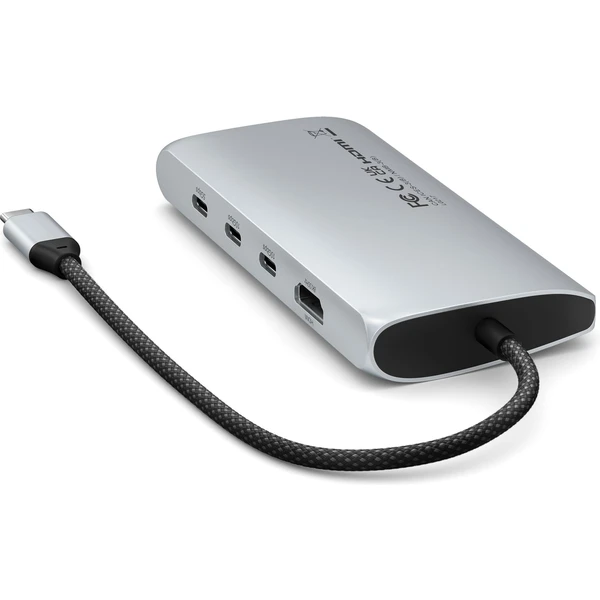 Satechi USB-C víceportový adaptér 8K s Ethernet V3 stříbrný - USB huby - Obrázek SPX5000O01
