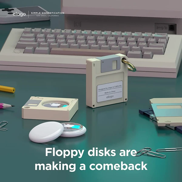 ELAGO Floppy Disk pouzdro pro Apple AirTag béžové - Pouzdra - Obrázek STEM100501