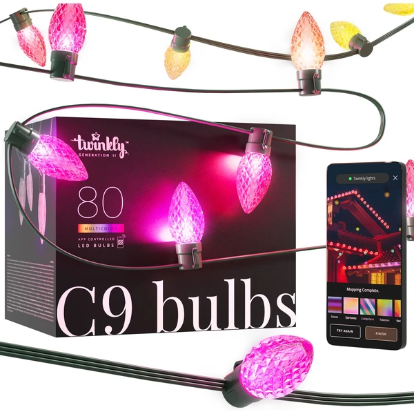 Twinkly C9 bulbs chytré žárovky 80 ks - Svítidla - Obrázek STN6000701