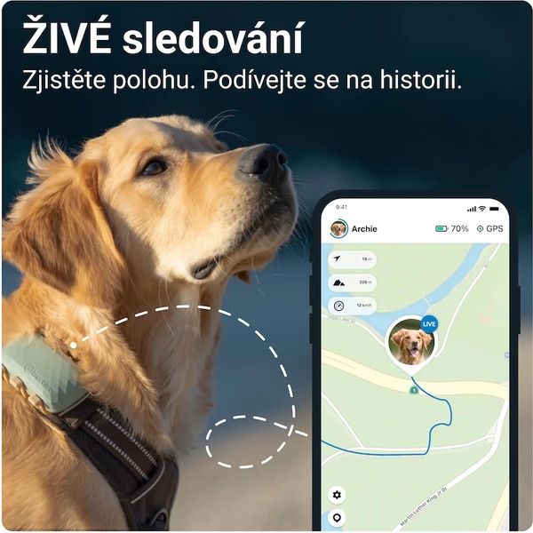 Tractive GPS DOG XL tracker polohy a aktivity pro psy zelený - GPS moduly - Obrázek STX2000701
