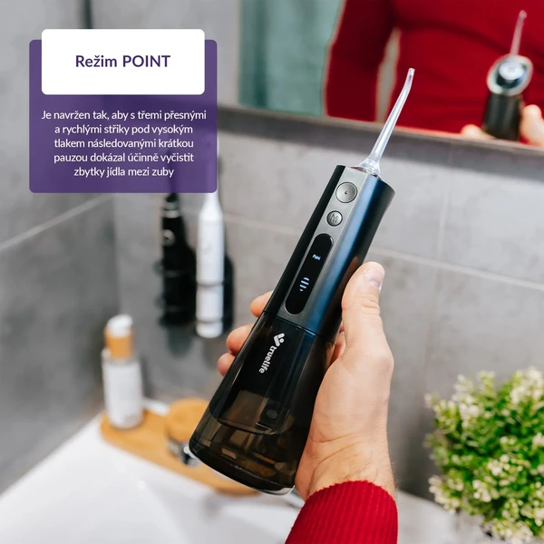 TrueLife AquaFloss Compact L100 ústní sprcha černá - Ústní sprchy - Obrázek SUUL000K01