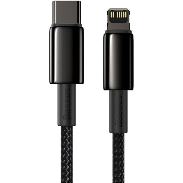 Baseus Tungsten Gold USB-C/Lightning napájecí kabel 20W 2m černý - Kabely a redukce - Obrázek SVKGF00101