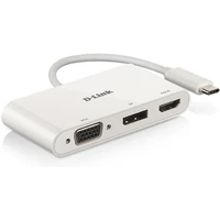 D-Link 3v1 USB-C -> HDMI/VGA/DisplayPort redukce bílá - Kabely a redukce