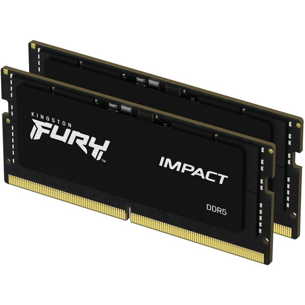 Kingston Fury Impact 32GB 4800MHz CL38 DDR5 SO-DIMM (2x16) Black KF548S38IBK2-32 Černá