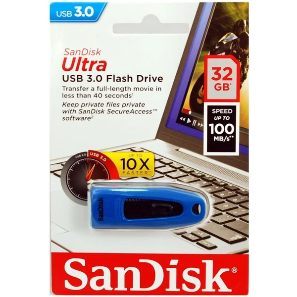 SanDisk Ultra USB 3.0 flash disk 32GB modrý - Flashdisky - Obrázek SYYS000501