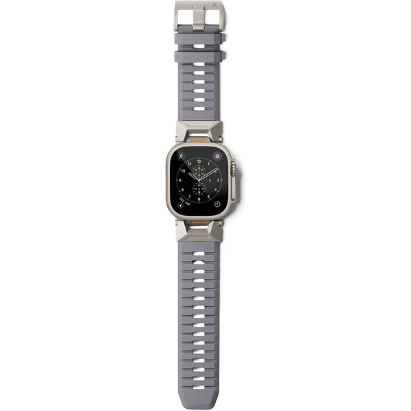 Epico Rubber Pro řemínek s nerezovým zapínáním pro Apple Watch 49/46/45/44/42mm šedý - Řemínky - Obrázek SZMJ000K01