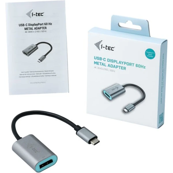 i-tec USB-C/DisplayPort redukce 0,15m stříbrná - Kabely a redukce - Obrázek T0DA000501