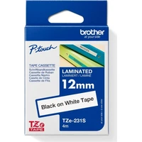 Brother TZe-S231 páska černá na bílém 12 mm extra lepidlo - Pásky pro štítkovače