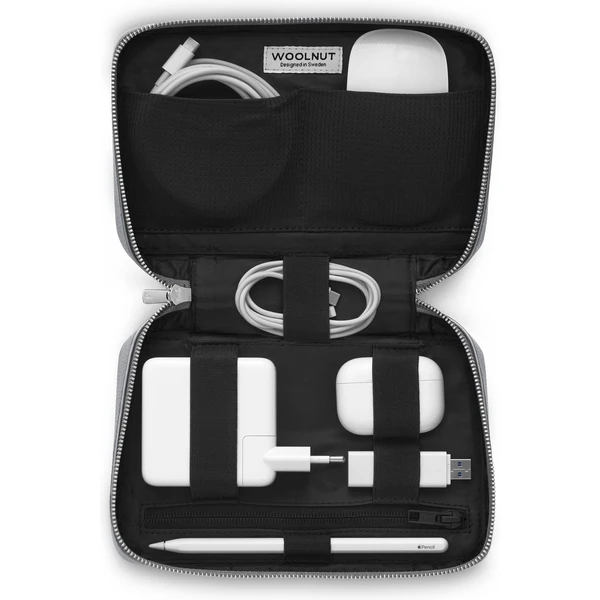 Woolnut kožený Tech Organizér šedý - Organizéry - Obrázek T0Q4000701