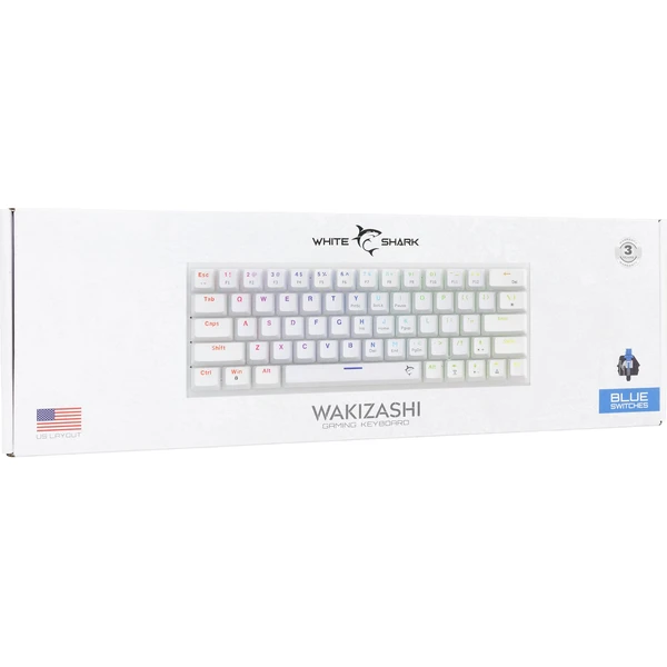 White Shark WAKIZASHI 2 Blue (US) bílá - Klávesnice - Obrázek T0RB000K01