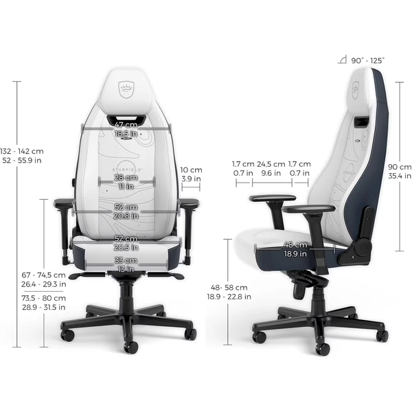noblechairs LEGEND Starfield Edition bílomodré - Židle - Obrázek T18A000P01