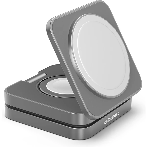 Cubenest S312 Pro 3v1 MagSafe bezdrátová nabíječka šedá - Nabíječky - Obrázek T1J6000601