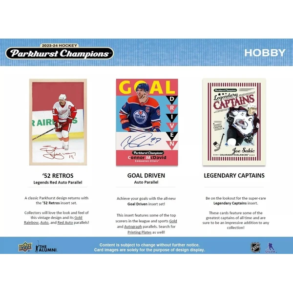 Hokejové karty 2023-24 Upper Deck Parkhurst Champions Hockey Hobby Box - Hokejové karty - Obrázek T1RA000P01