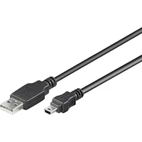PremiumCord USB-A/MiniUSB-B kabel 3m černý - Kabely a redukce